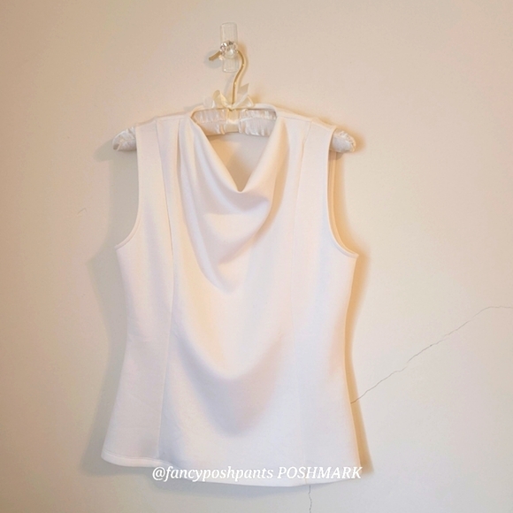 BANANA REPUBLIC scuba cowl  SNOW DAY color rare sold out easy care blouse shirt - Picture 12 of 17